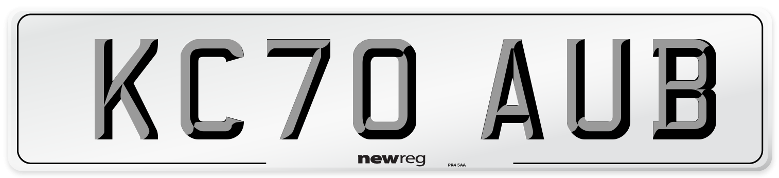 KC70 AUB Number Plate from New Reg